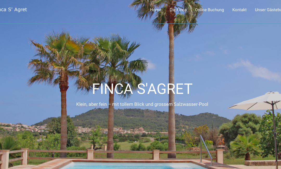 Neue Webseite für die Finca SAgret